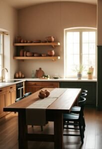 earth tones in scandinavian kitchens