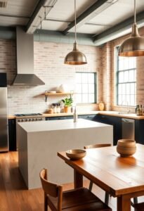 neutral tones in industrial kitchens