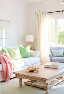 pastels in coastal decor