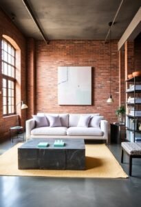 pastels in industrial decor