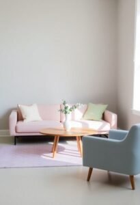 pastels in minimalist living