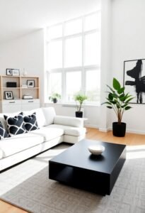 scandinavian black and white decor