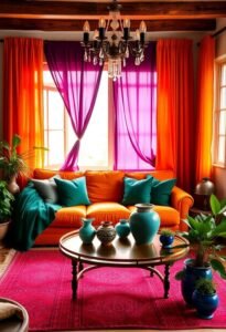 vibrant bohemian jewel tones