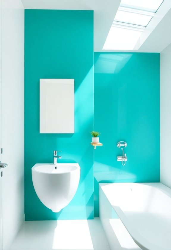 vibrant painted accent walls