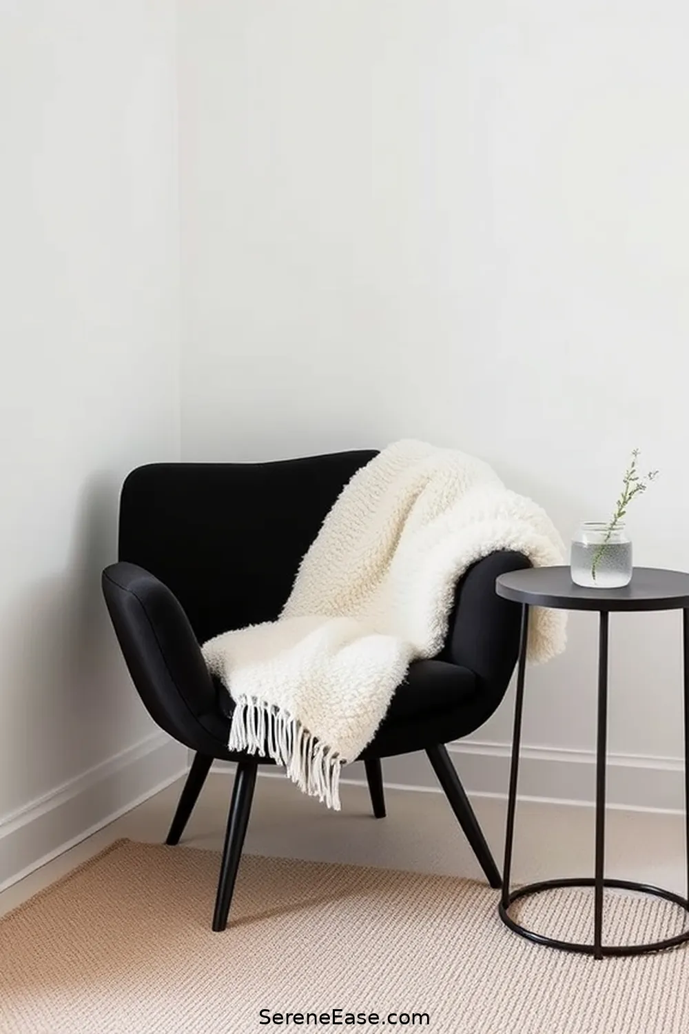 15 Ways to Achieve Black and White Scandinavian Style in Your Library 7 Create a Cozy Reading Chair Corner for 15 Ways to Achieve Black and White Scandinavian Style in Your Library