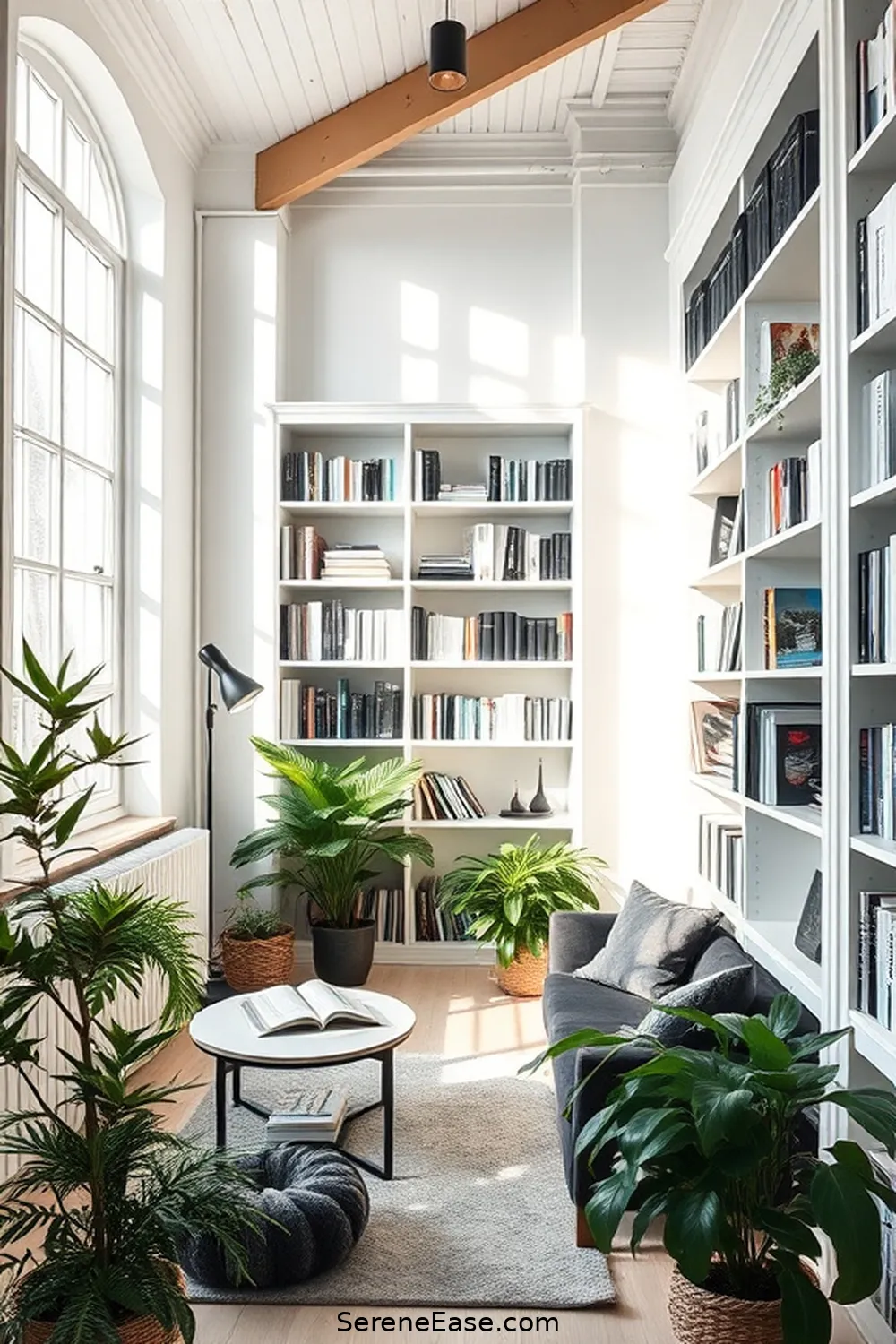 15 Ways to Achieve Black and White Scandinavian Style in Your Library 15 Maximize Natural Light for 15 Ways to Achieve Black and White Scandinavian Style in Your Library