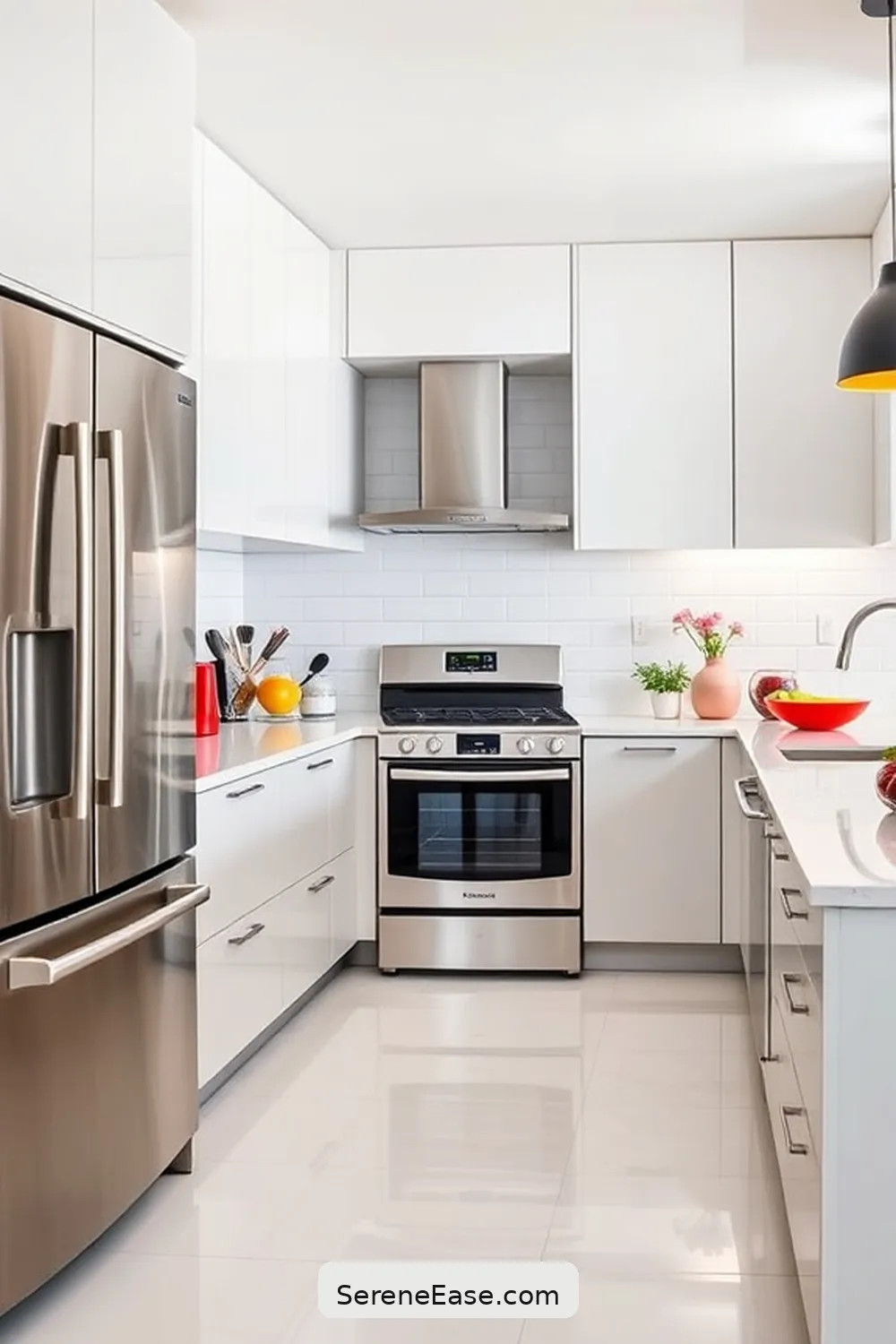 15 Ways to Achieve Bold and Bright Minimalist Kitchen Style 4 Choose Sleek, Streamlined Appliances for 15 Ways to Achieve Bold and Bright Minimalist Kitchen Style