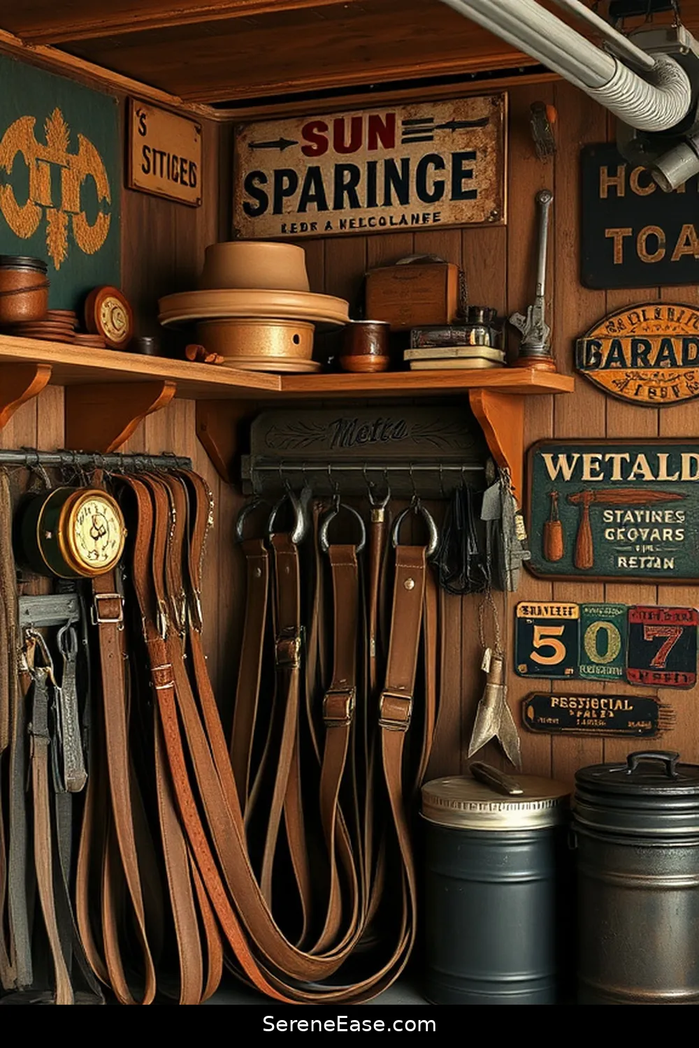 15 Ways to Achieve Monochromatic Rustic Style in Your Garage 5 Add Vintage Accessories for 15 Ways to Achieve Monochromatic Rustic Style in Your Garage
