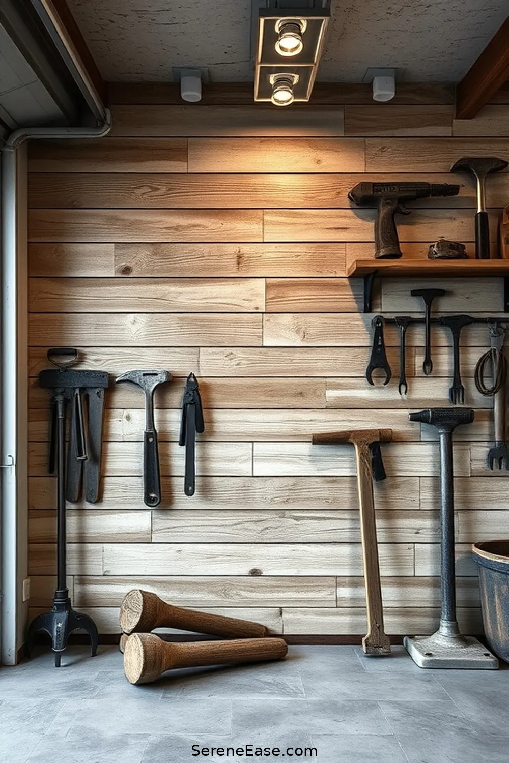 15 Ways to Achieve Monochromatic Rustic Style in Your Garage 6 Create a Feature Wall for 15 Ways to Achieve Monochromatic Rustic Style in Your Garage