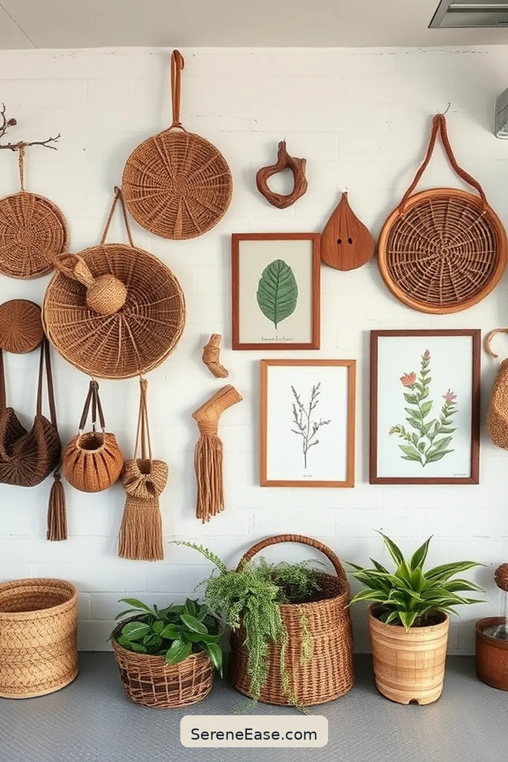15 Ways to Achieve Monochromatic Rustic Style in Your Garage 10 Hang Wall Art With Natural Elements for 15 Ways to Achieve Monochromatic Rustic Style in Your Garage