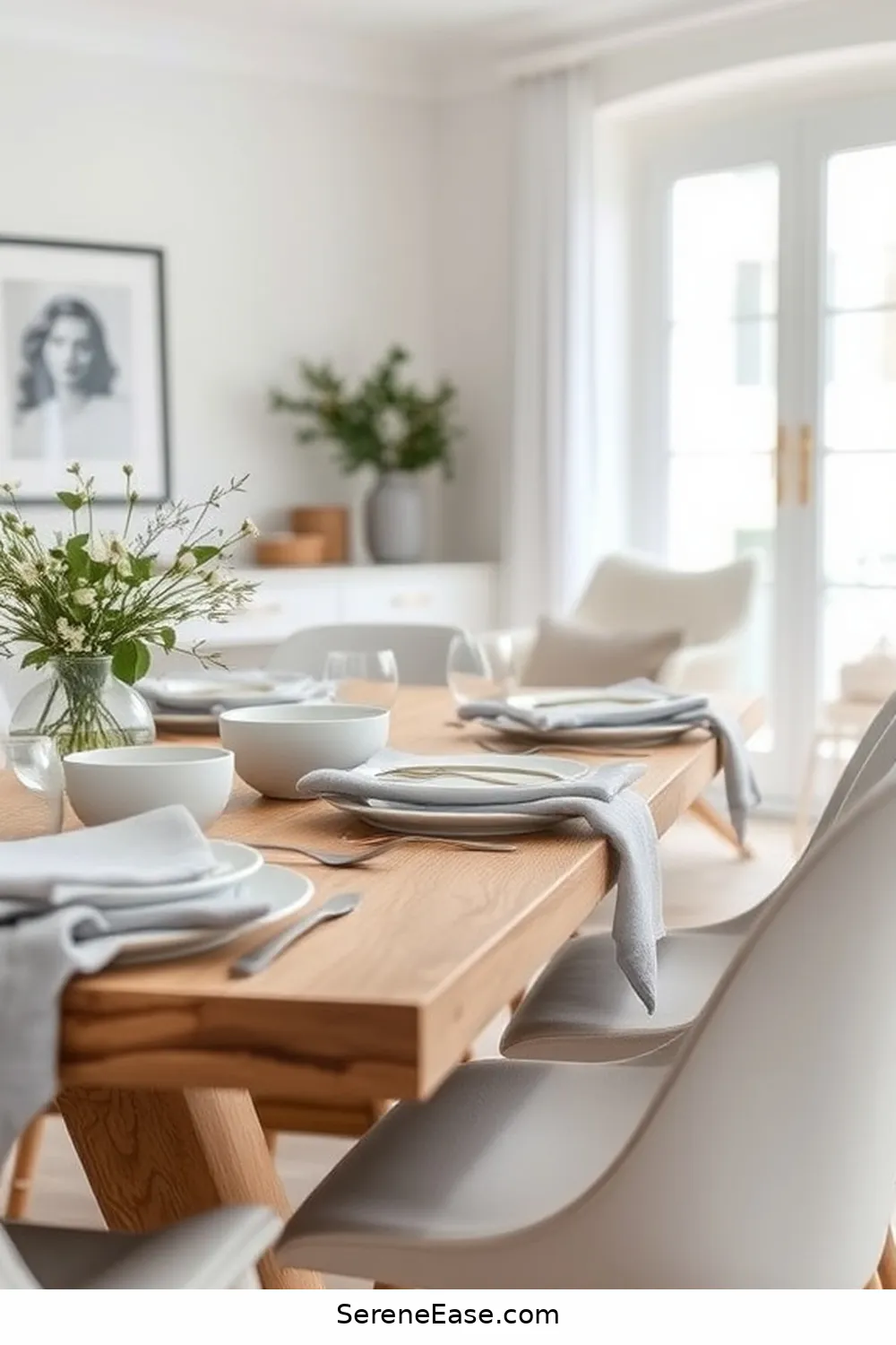 15 Ways to Achieve Monochromatic Scandinavian Style in Your Dining Room 11 Choose Simple Tableware for 15 Ways to Achieve Monochromatic Scandinavian Style in Your Dining Room