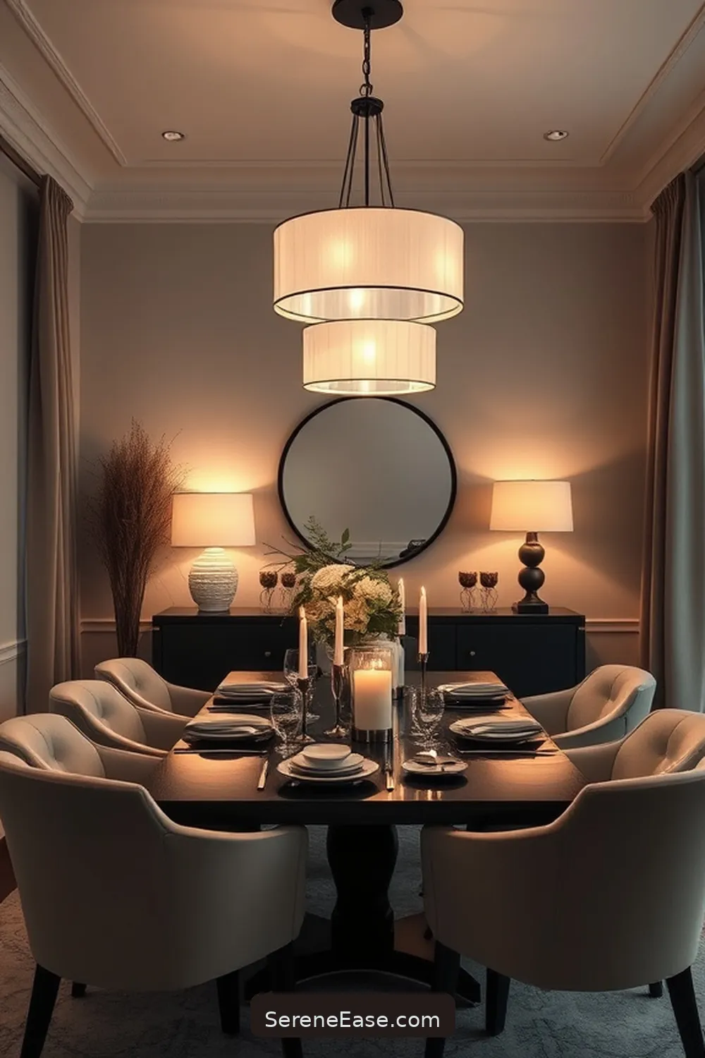 15 Ways to Achieve Monochromatic Scandinavian Style in Your Dining Room 15 Layer Soft Lighting for 15 Ways to Achieve Monochromatic Scandinavian Style in Your Dining Room