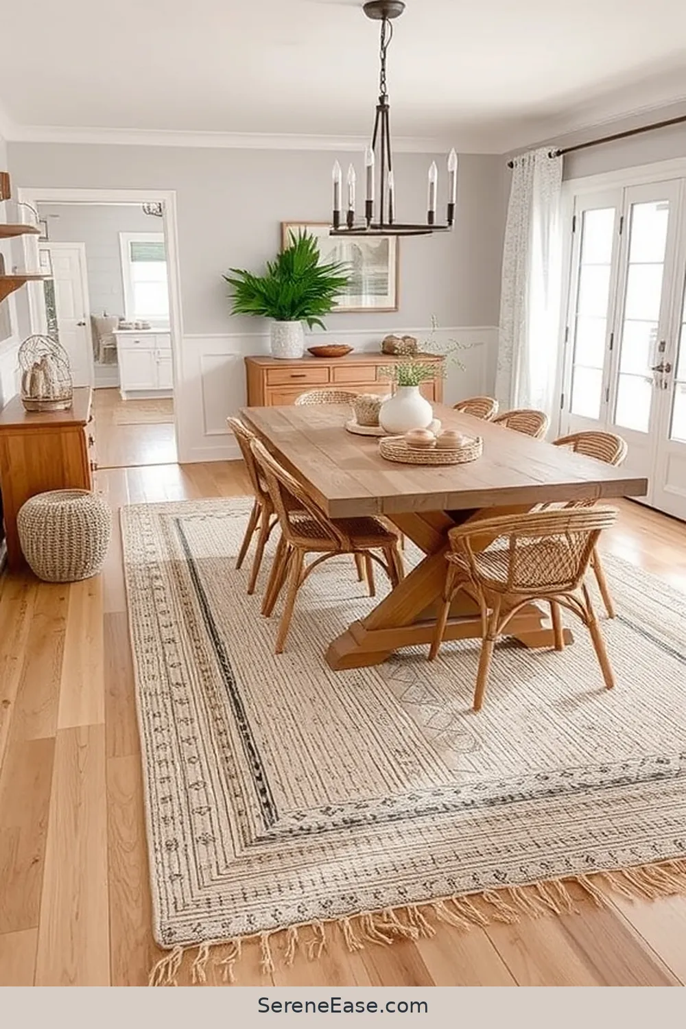 15 Ways to Incorporate Earth Tones in Coastal Style Dining Rooms 7 Layer Textures With Area Rugs for 15 Ways to Incorporate Earth Tones in Coastal Style Dining Rooms