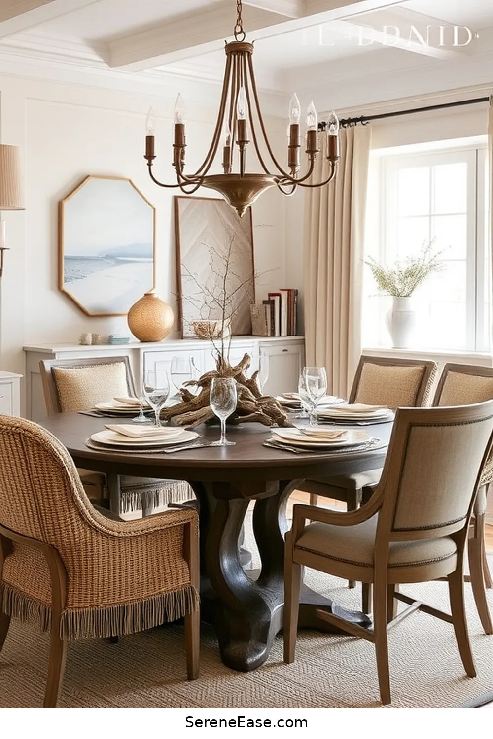15 Ways to Incorporate Earth Tones in Coastal Style Dining Rooms 12 Use Driftwood Accents for 15 Ways to Incorporate Earth Tones in Coastal Style Dining Rooms