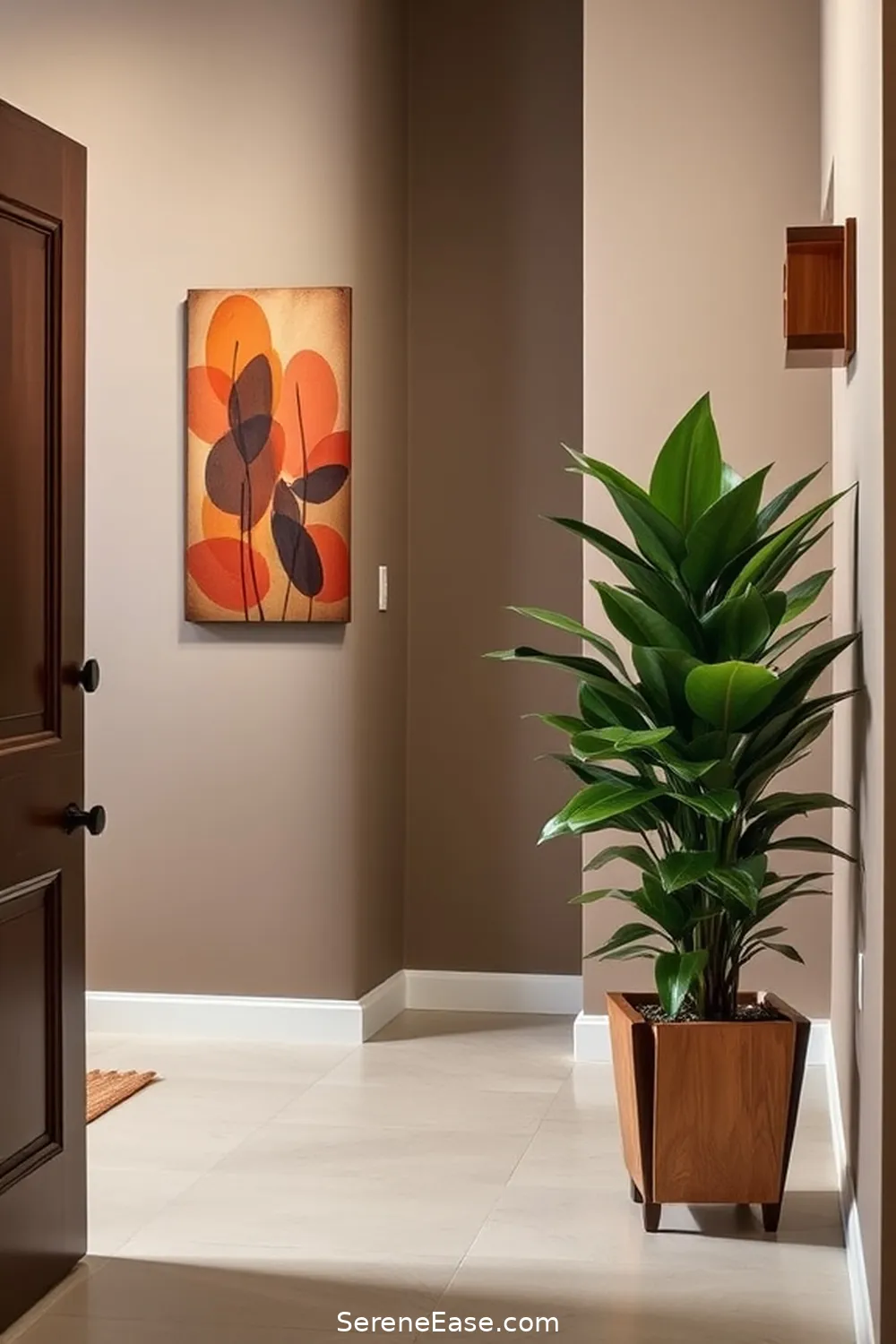 15 Ways to Incorporate Earth Tones in Your Mid Century Modern Entryway Style 14 Add Earth-Inspired Wall Art for 15 Ways to Incorporate Earth Tones in Your Mid Century Modern Entryway Style