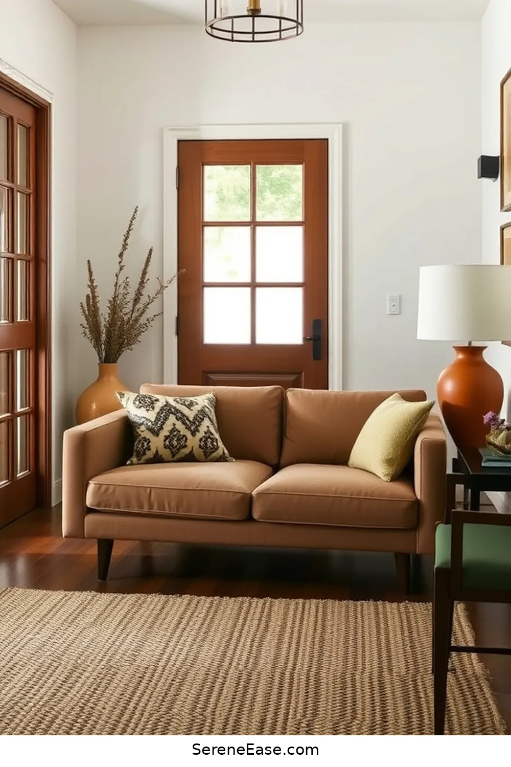 15 Ways to Incorporate Earth Tones in Your Mid Century Modern Entryway Style 10 Choose Furniture With Earthy Upholstery for 15 Ways to Incorporate Earth Tones in Your Mid Century Modern Entryway Style