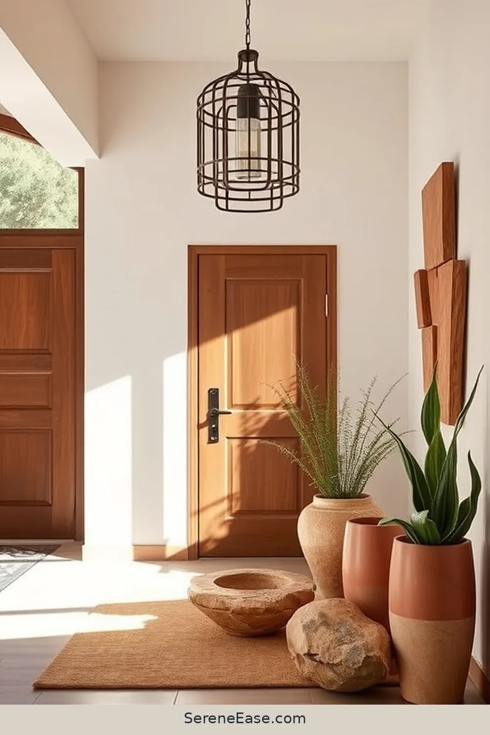 15 Ways to Incorporate Earth Tones in Your Mid Century Modern Entryway Style 9 Integrate Stone or Clay Decorative Pieces for 15 Ways to Incorporate Earth Tones in Your Mid Century Modern Entryway Style