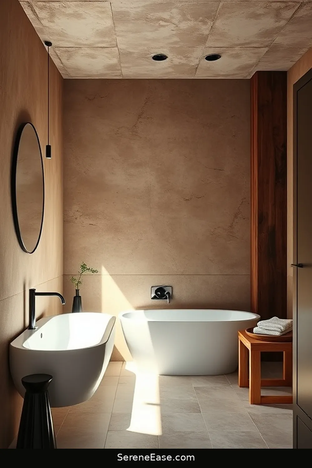 15 Ways to Incorporate Earth Tones in an Industrial Style Bathroom 9 Choose Earth-Toned Paints for 15 Ways to Incorporate Earth Tones in an Industrial Style Bathroom