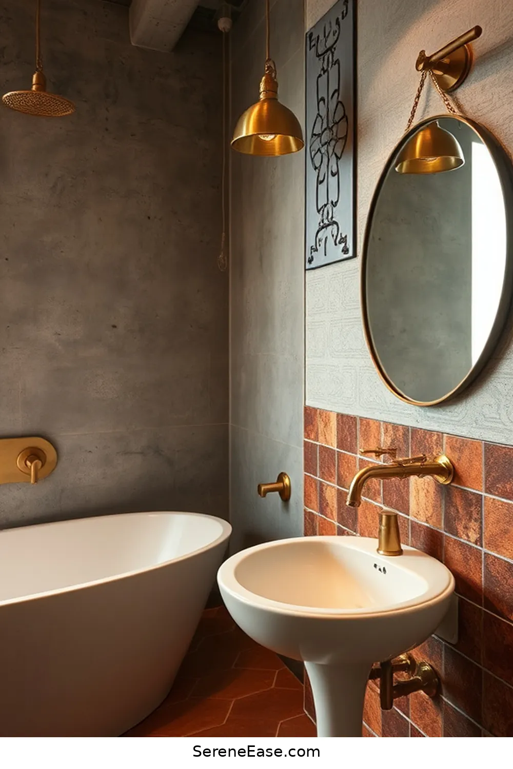 15 Ways to Incorporate Earth Tones in an Industrial Style Bathroom 6 Select Warm Metal Finishes for 15 Ways to Incorporate Earth Tones in an Industrial Style Bathroom