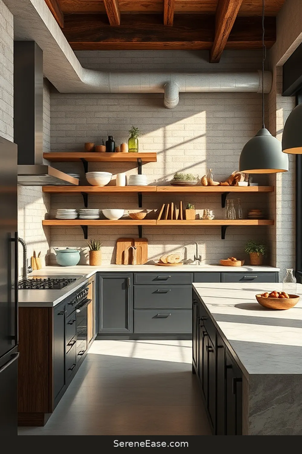 15 Ways to Incorporate Neutral Tones in Industrial Style Kitchens 6 Add Wooden Elements for 15 Ways to Incorporate Neutral Tones in Industrial Style Kitchens