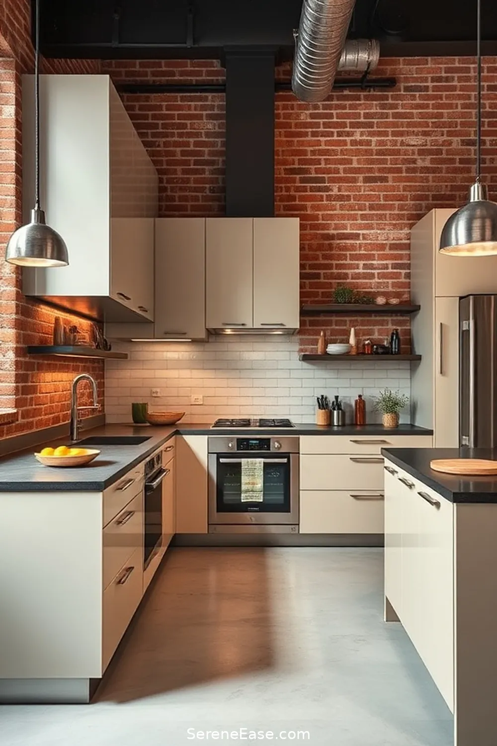 15 Ways to Incorporate Neutral Tones in Industrial Style Kitchens 3 Incorporate Exposed Brick Walls for 15 Ways to Incorporate Neutral Tones in Industrial Style Kitchens