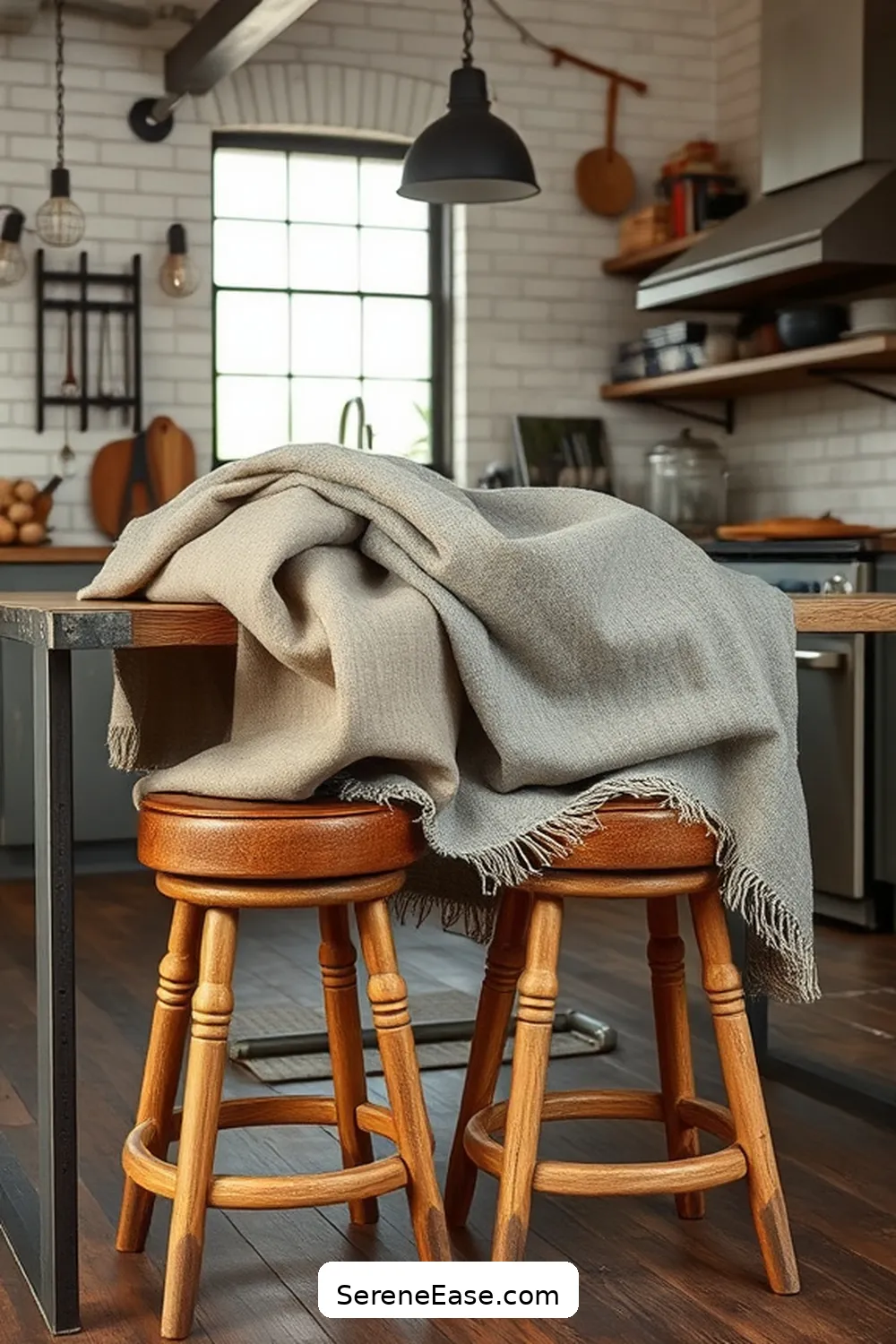 15 Ways to Incorporate Neutral Tones in Industrial Style Kitchens 11 Integrate Textured Fabrics for 15 Ways to Incorporate Neutral Tones in Industrial Style Kitchens