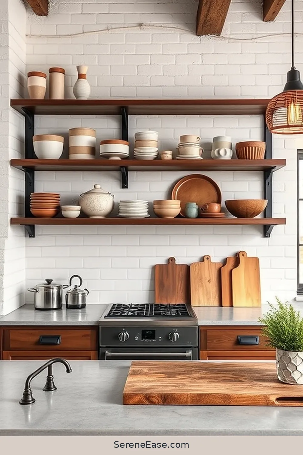 15 Ways to Incorporate Neutral Tones in Industrial Style Kitchens 8 Utilize Open Shelving for 15 Ways to Incorporate Neutral Tones in Industrial Style Kitchens