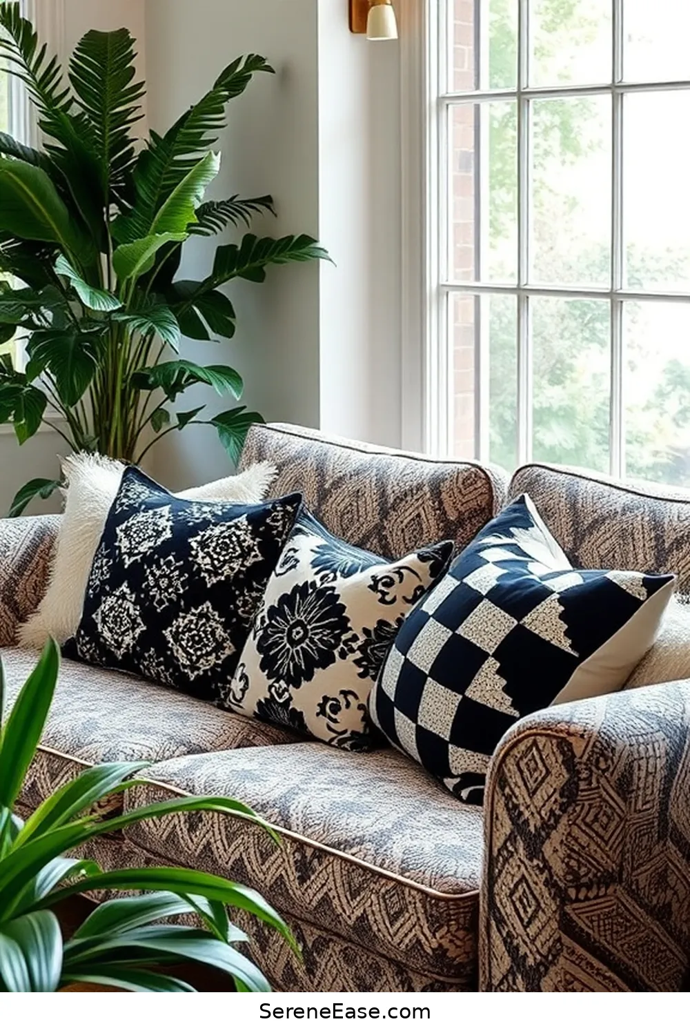 15 Ways to Infuse Black and White Style in Your Bohemian Living Room 13 Select Decorative Throw Pillows for 15 Ways to Infuse Black and White Style in Your Bohemian Living Room