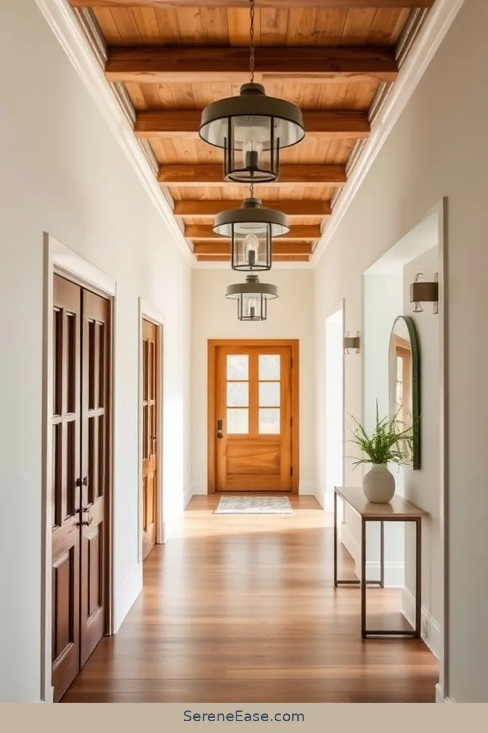 15 Ways to Style Metallic Accents in a Modern Farmhouse Hallway 2 Choose Metallic Light Fixtures for 15 Ways to Style Metallic Accents in a Modern Farmhouse Hallway