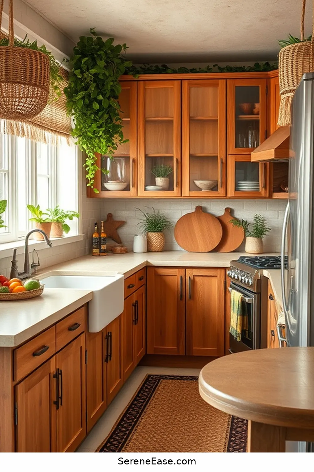 15 Ways to Use Earth Tones in Bohemian Style Kitchens 5 Add Sandy Beige Countertops for 15 Ways to Use Earth Tones in Bohemian Style Kitchens