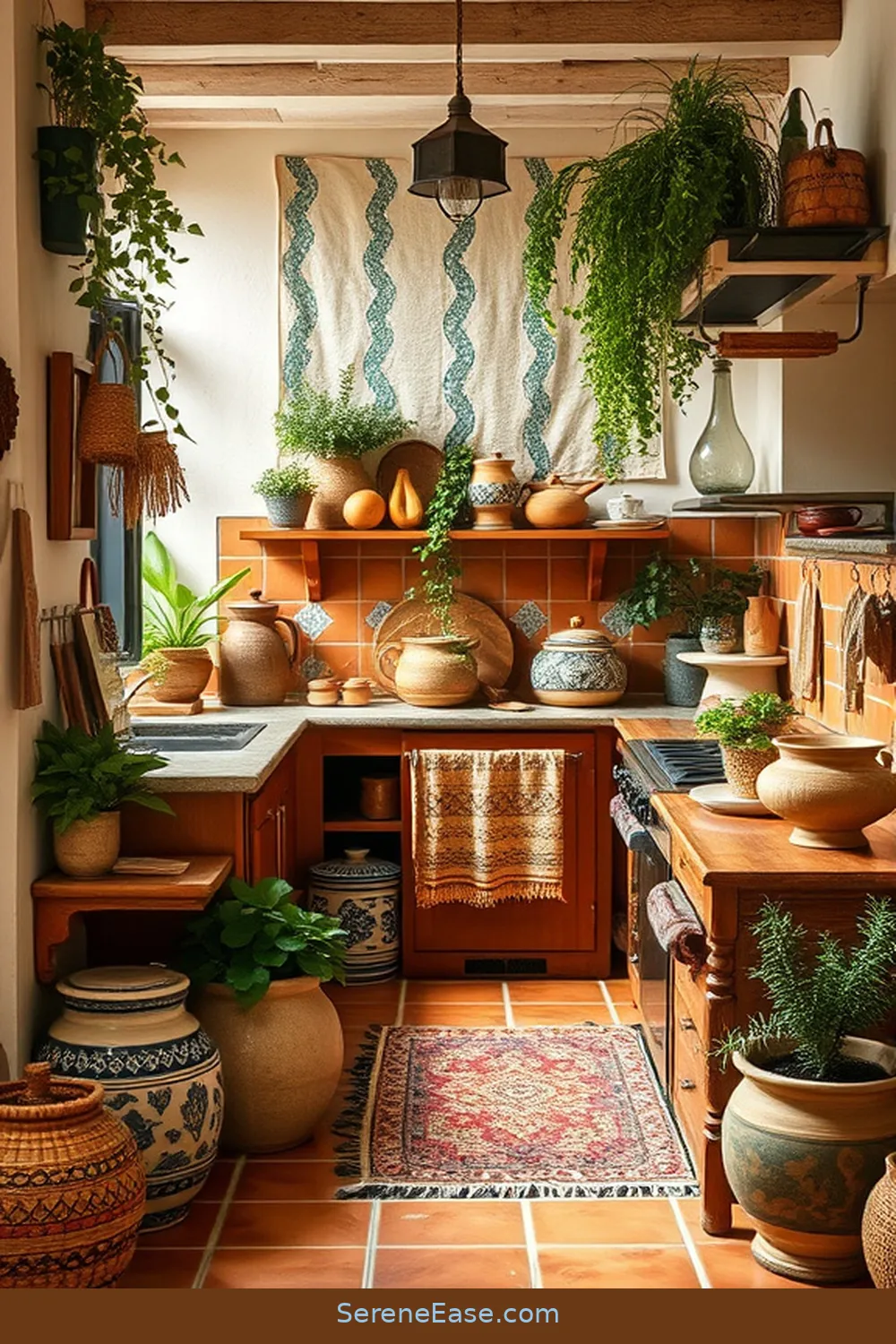 15 Ways to Use Earth Tones in Bohemian Style Kitchens 3 Incorporate Terracotta Tiles for 15 Ways to Use Earth Tones in Bohemian Style Kitchens