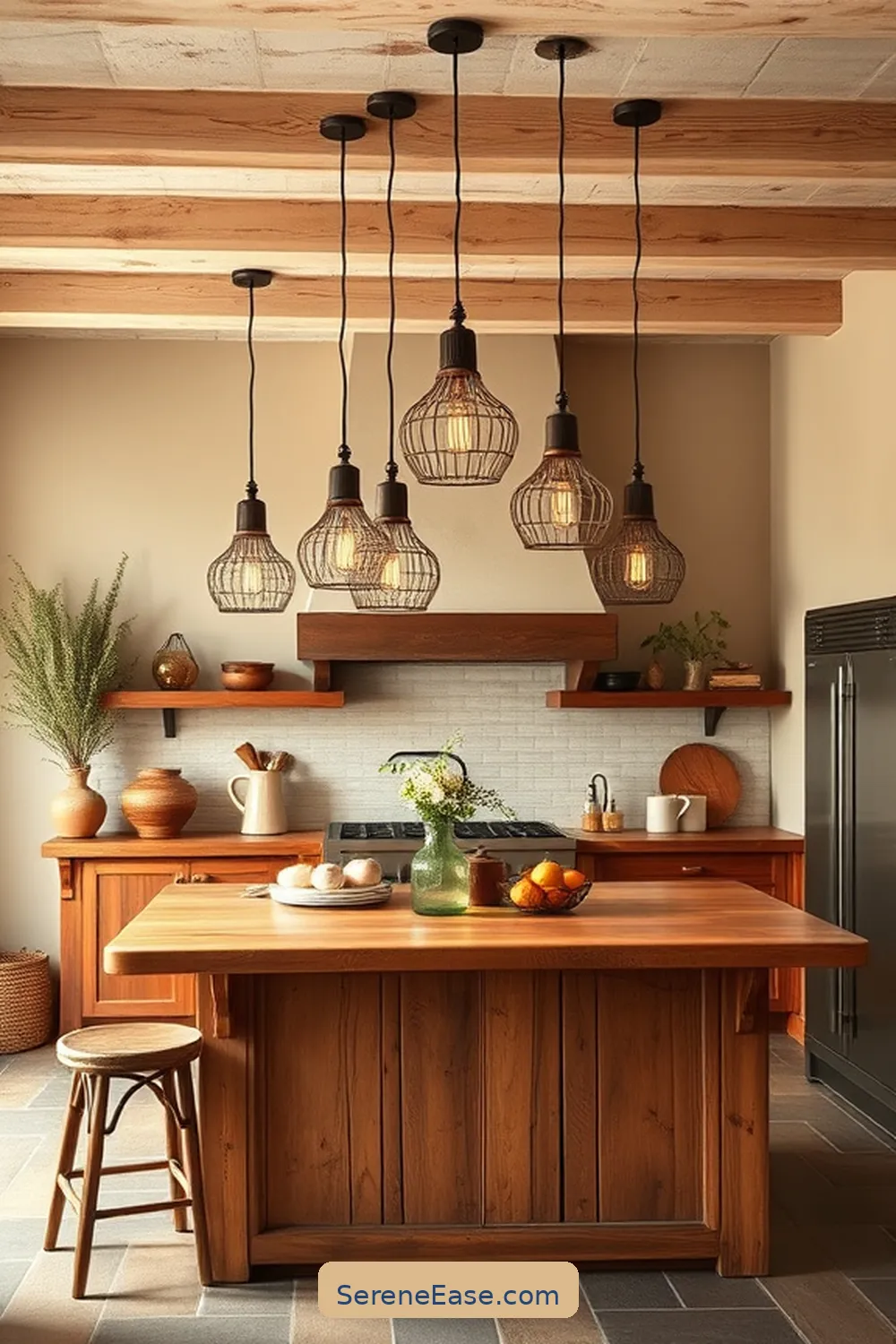 15 Ways to Use Earth Tones in Bohemian Style Kitchens 14 Select Unique Lighting Fixtures for 15 Ways to Use Earth Tones in Bohemian Style Kitchens