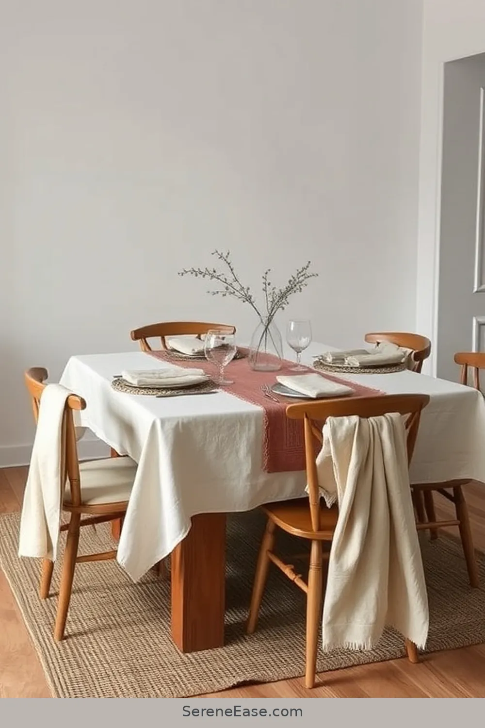 15 Ways to Use Earth Tones in a Minimalist Dining Room Style 6 Add Textured Fabrics for 15 Ways to Use Earth Tones in a Minimalist Dining Room Style