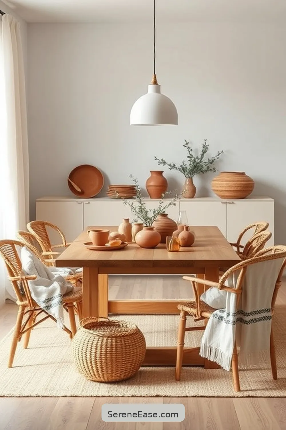 15 Ways to Use Earth Tones in a Minimalist Dining Room Style 3 Incorporate Natural Materials for 15 Ways to Use Earth Tones in a Minimalist Dining Room Style