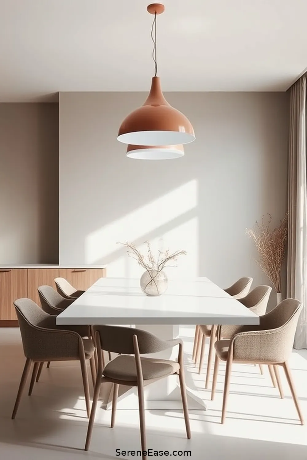 15 Ways to Use Earth Tones in a Minimalist Dining Room Style 15 Select Minimalist Lighting Fixtures for 15 Ways to Use Earth Tones in a Minimalist Dining Room Style