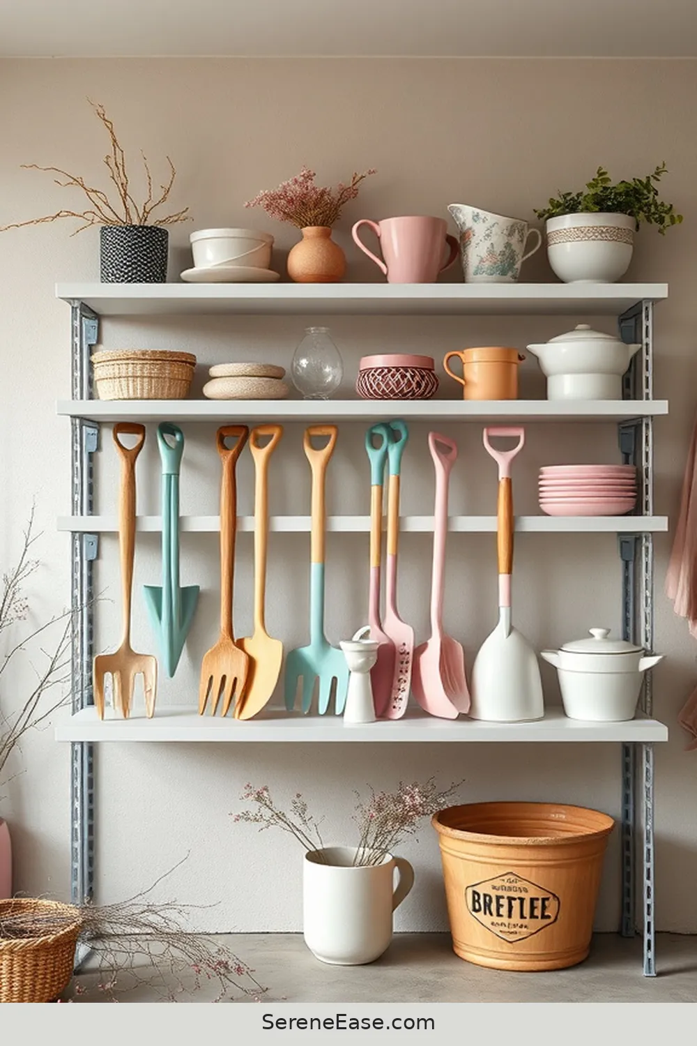 15 Ways to Use Pastels in Your Minimalist Garage Design Style 12 Add Pastel Garden Tools for 15 Ways to Use Pastels in Your Minimalist Garage Design Style