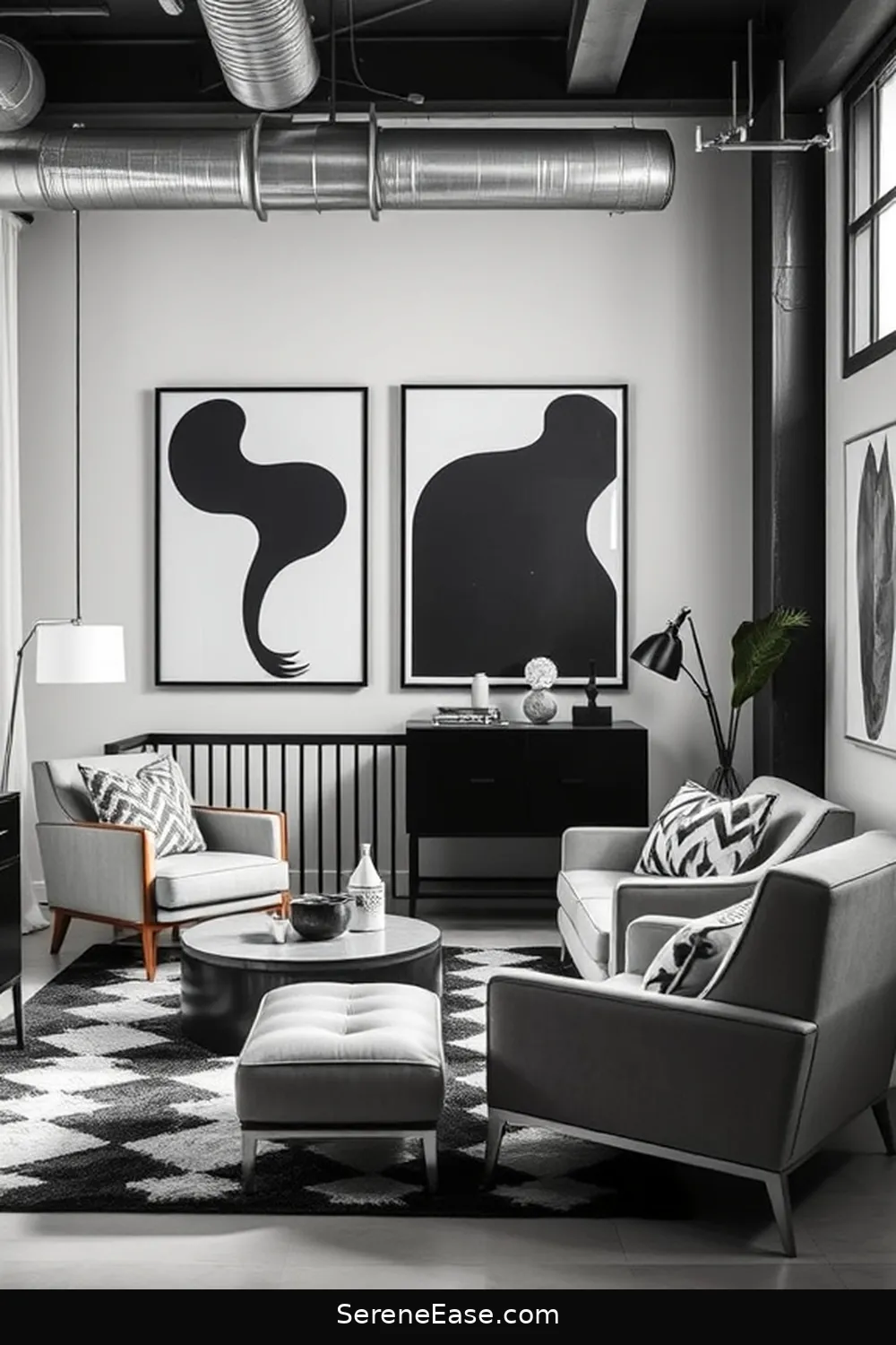 16 Chic Ideas for a Black and White Industrial Style Nursery 9 Select Monochrome Artwork for 16 Chic Ideas for a Black and White Industrial Style Nursery