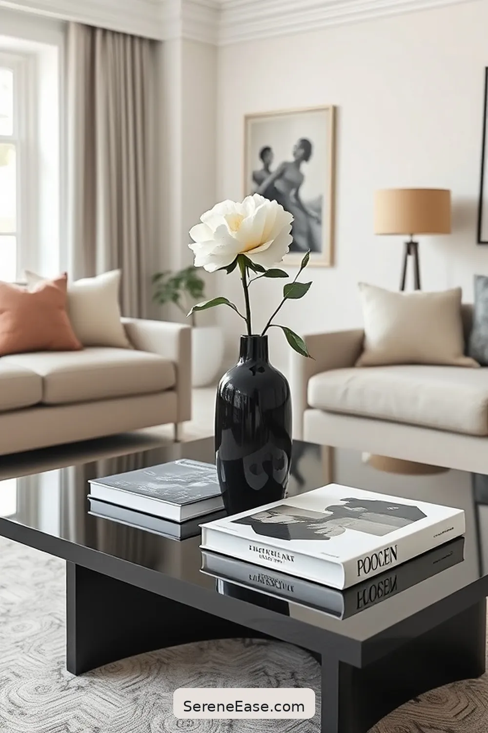 16 Stunning Black and White Minimalist Style Living Room Ideas 16 Curate a Minimalist Coffee Table Display for 16 Stunning Black and White Minimalist Style Living Room Ideas