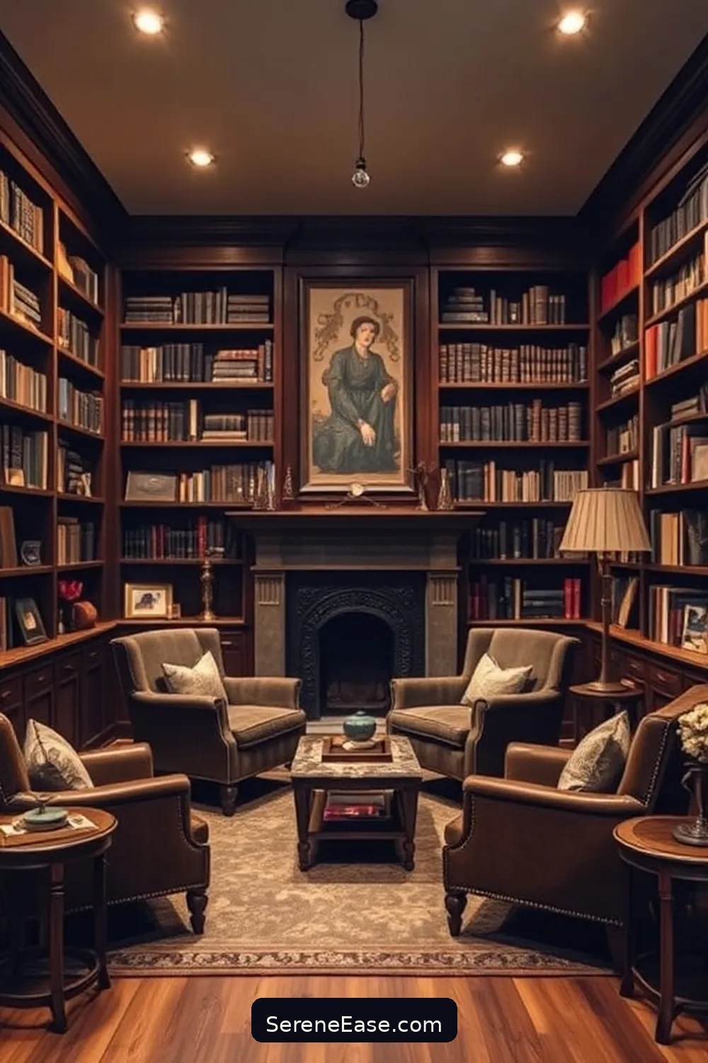 16 Stunning Black and White Rustic Library Designs 16 Creating a Warm Ambiance With Accessories for 16 Stunning Black and White Rustic Library Designs