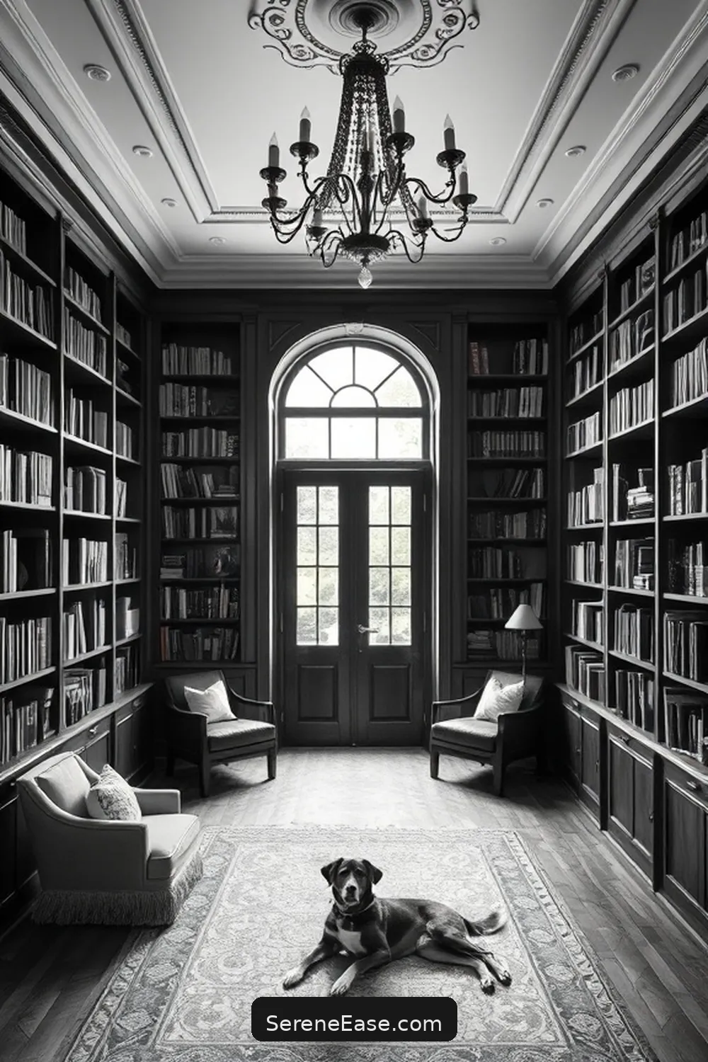 16 Stunning Black and White Rustic Library Designs 4 Vintage-Inspired Black and White Libraries for 16 Stunning Black and White Rustic Library Designs