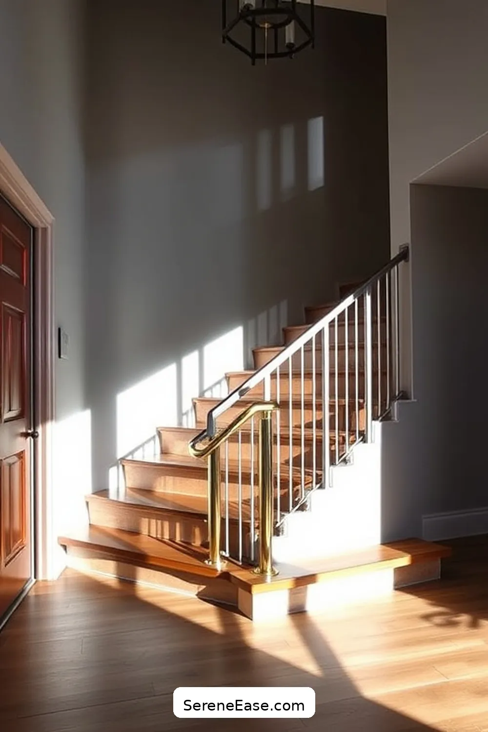 16 Stunning Ways to Incorporate Metallic Accents in Industrial Style Entryways 12 Eye-Catching Stair Railings for 16 Stunning Ways to Incorporate Metallic Accents in Industrial Style Entryways