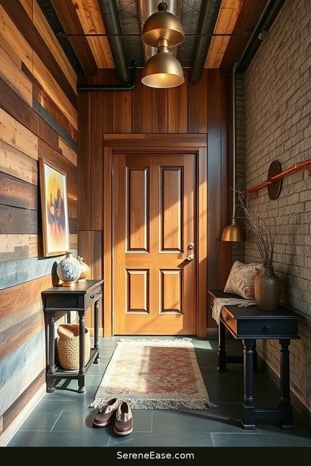 16 Stunning Ways to Incorporate Metallic Accents in Industrial Style Entryways 10 Layered Textures With Metallic Elements for 16 Stunning Ways to Incorporate Metallic Accents in Industrial Style Entryways