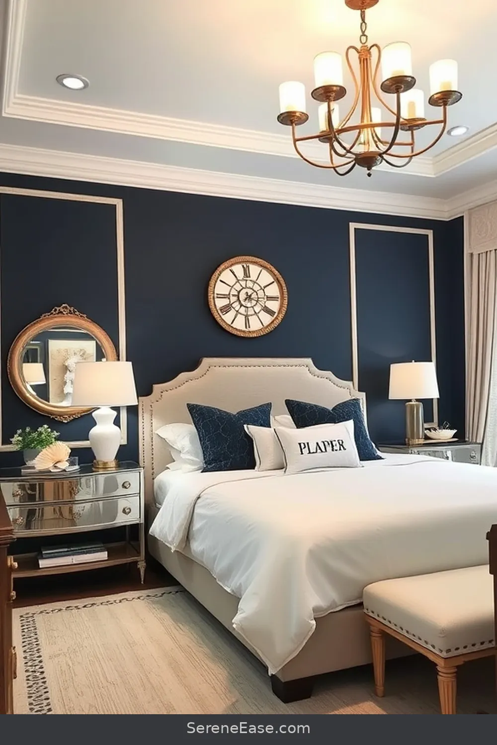 16 Ways to Achieve Monochromatic Coastal Style in Your Bedroom 9 Choose Nautical-Inspired Lighting for 16 Ways to Achieve Monochromatic Coastal Style in Your Bedroom