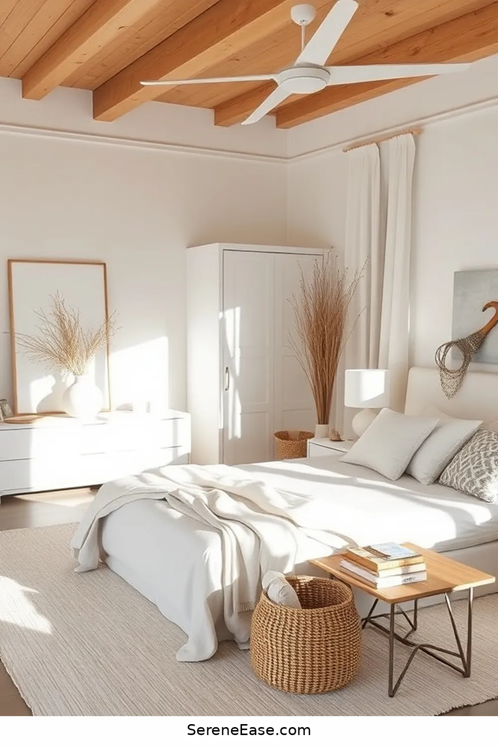 16 Ways to Achieve Monochromatic Coastal Style in Your Bedroom 16 Keep Furniture Minimal for 16 Ways to Achieve Monochromatic Coastal Style in Your Bedroom