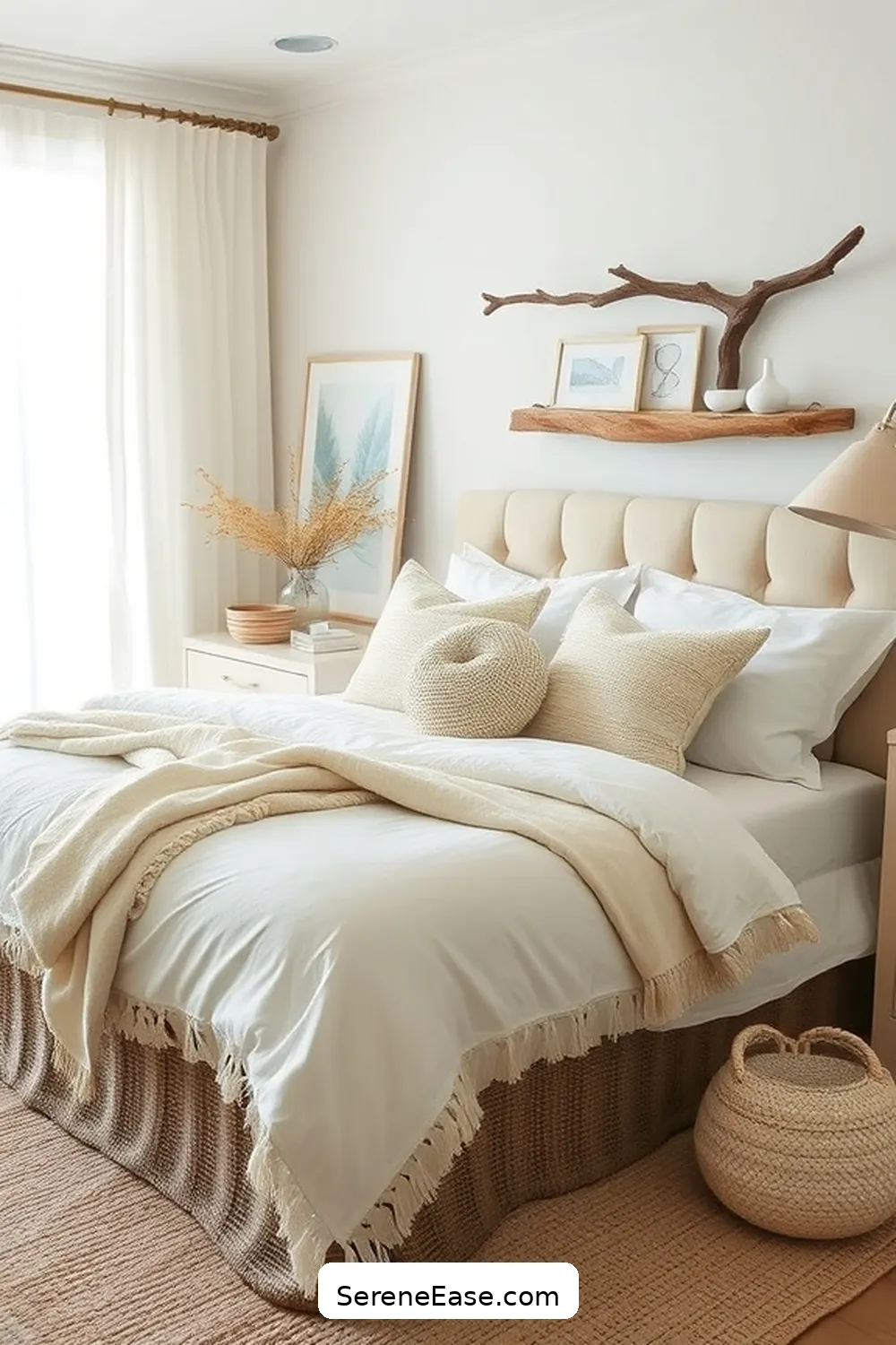 16 Ways to Achieve Monochromatic Coastal Style in Your Bedroom 15 Mix and Match Textures for 16 Ways to Achieve Monochromatic Coastal Style in Your Bedroom