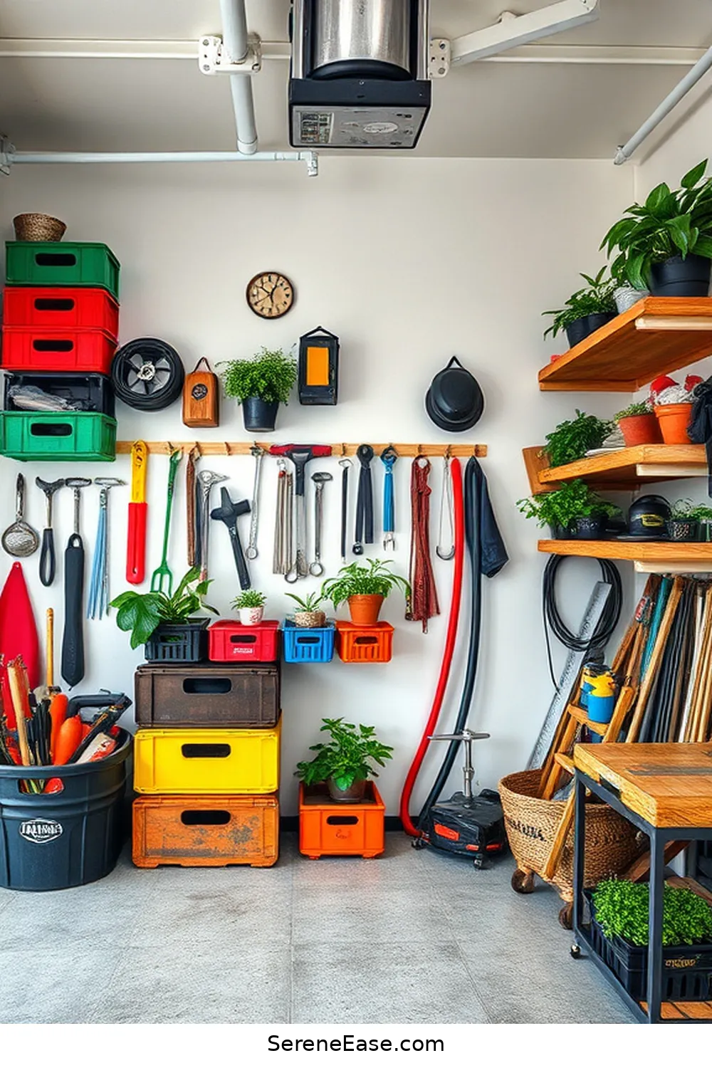 16 Ways to Achieve a Bold Bright Rustic Style in Your Garage 16 Add Creative Storage Solutions for 16 Ways to Achieve a Bold Bright Rustic Style in Your Garage
