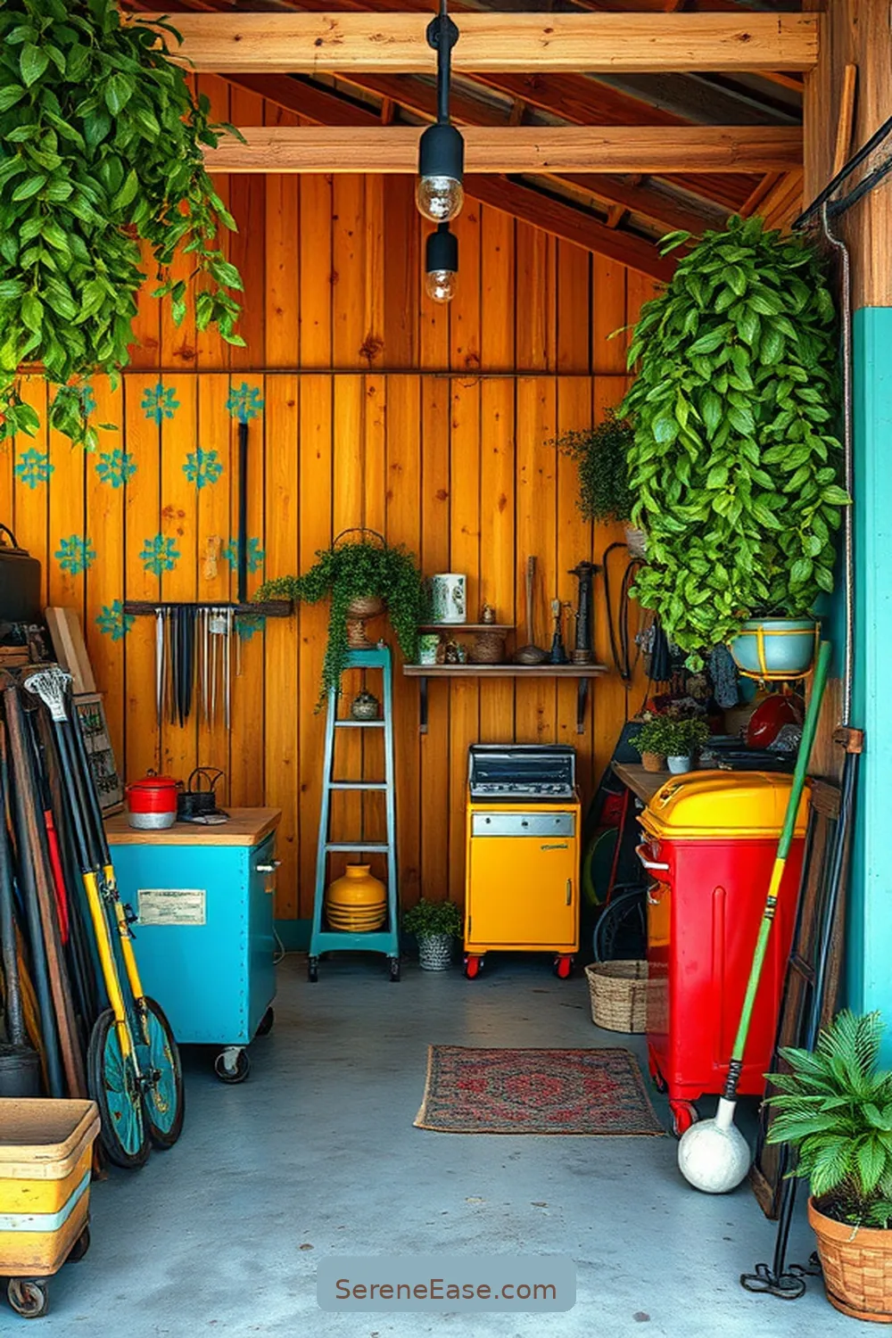 16 Ways to Achieve a Bold Bright Rustic Style in Your Garage 2 Embrace a Colorful Palette for 16 Ways to Achieve a Bold Bright Rustic Style in Your Garage