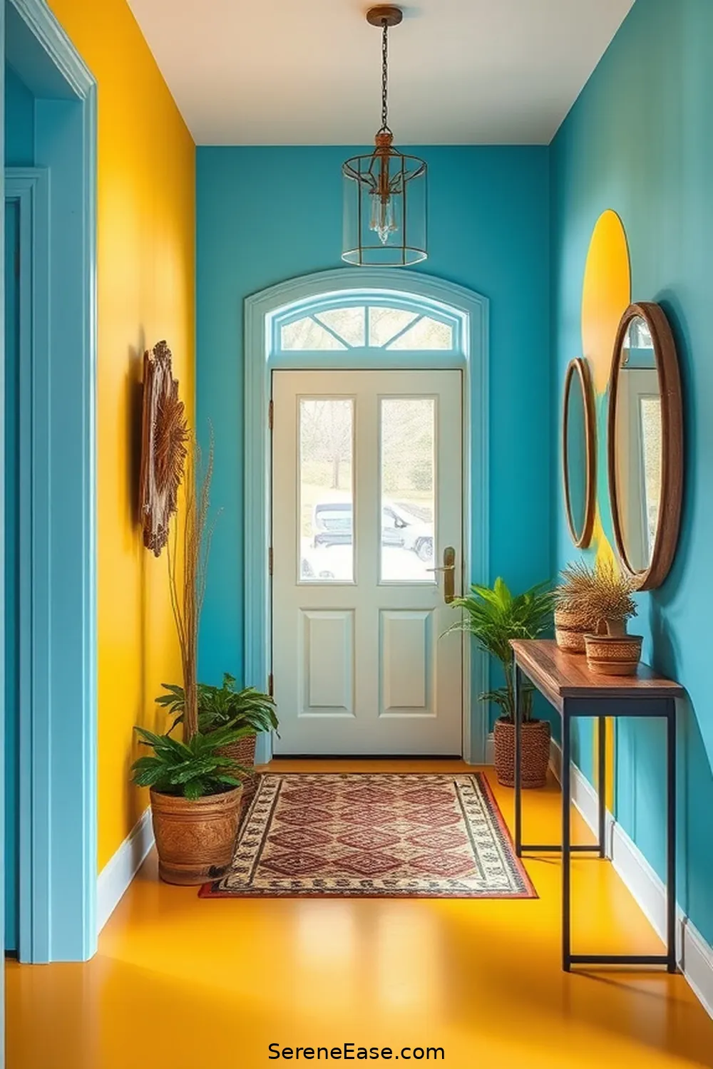 16 Ways to Achieve a Bold and Bright Entryway in Modern Farmhouse Style 2 Choose a Bright Color Palette for 16 Ways to Achieve a Bold and Bright Entryway in Modern Farmhouse Style