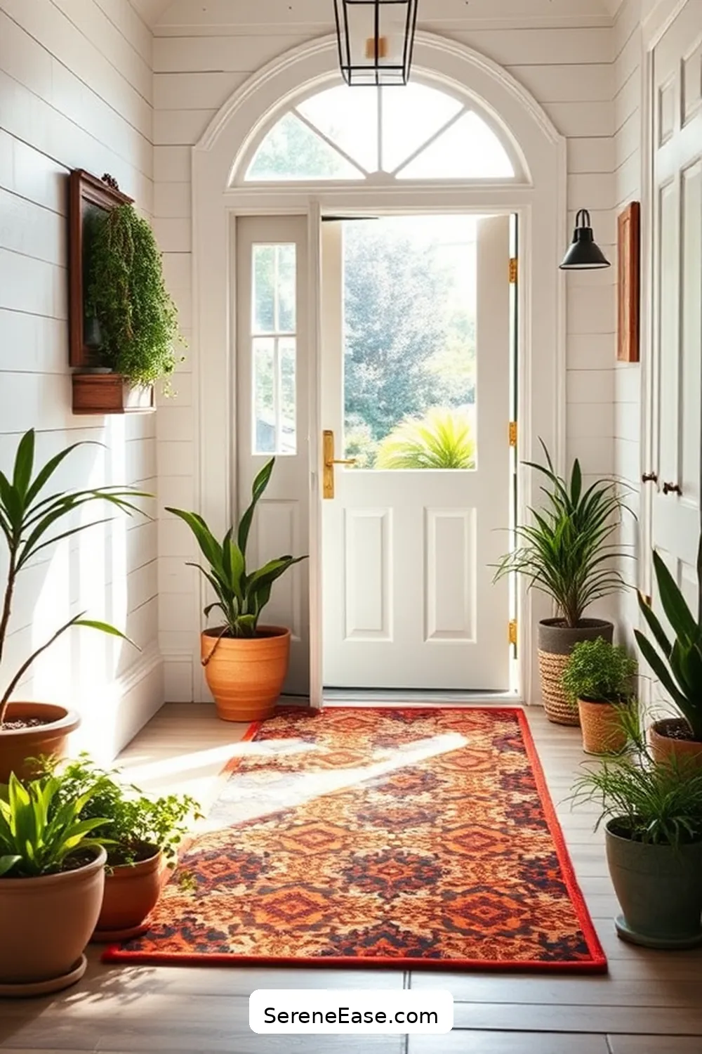 16 Ways to Achieve a Bold and Bright Entryway in Modern Farmhouse Style 10 Invest in a Unique Door Mat for 16 Ways to Achieve a Bold and Bright Entryway in Modern Farmhouse Style