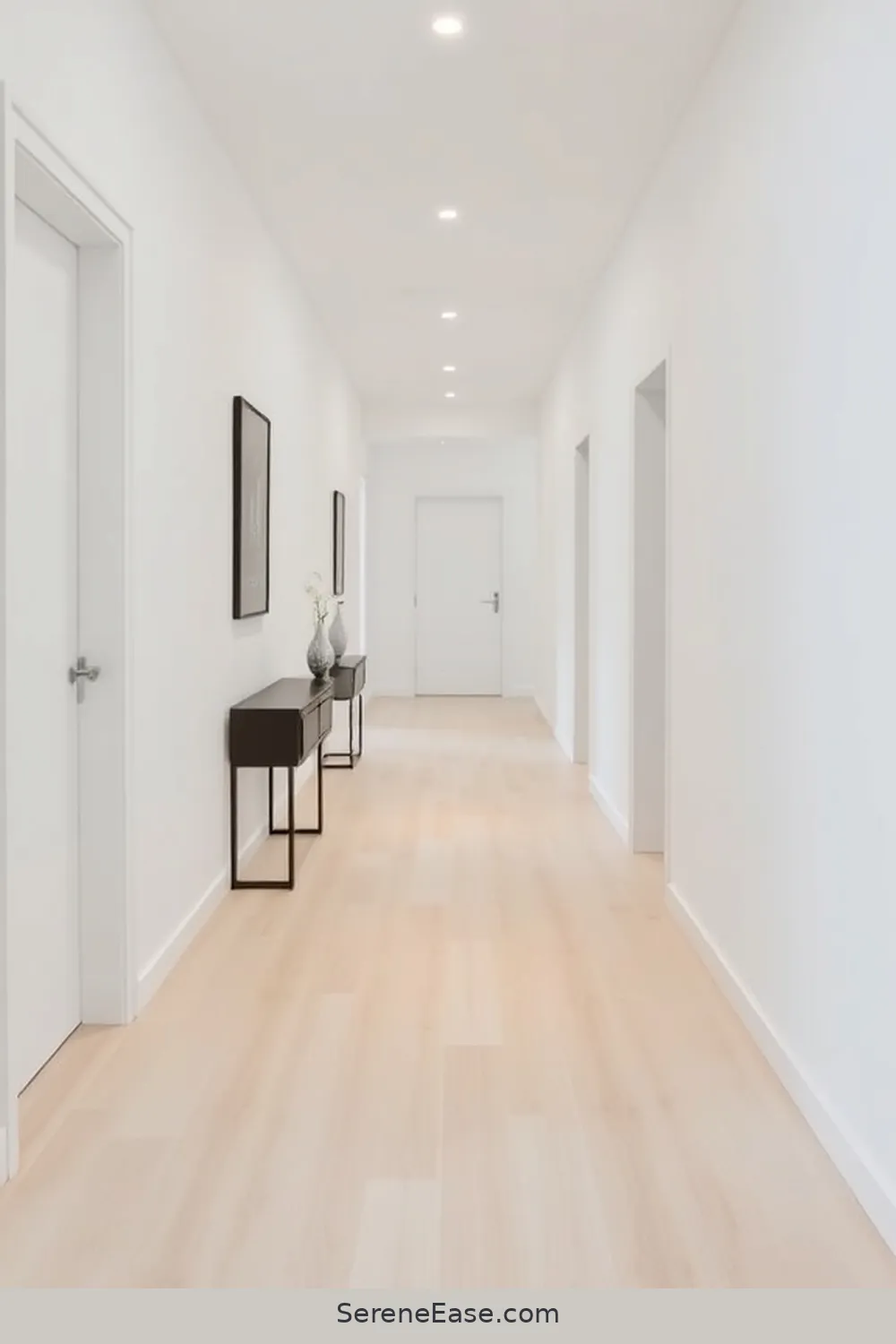 16 Ways to Achieve a Monochromatic Hallway in Minimalist Style 8 Choose Coordinating Flooring for 16 Ways to Achieve a Monochromatic Hallway in Minimalist Style